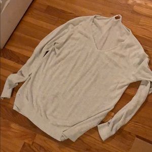 Everlane off-white ribbed sweater size S